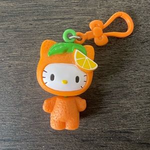 Hello Kitty Orange Clip on Keychain bag charm